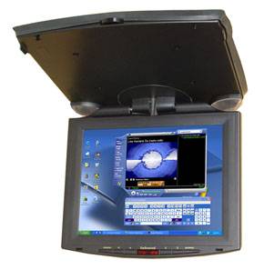 Xenarc 1210TR 12.1 Inch Flip Down LCD Monitor 1 VGA / 2 Video inputs, 4-Wire Resistive Touch-Screen