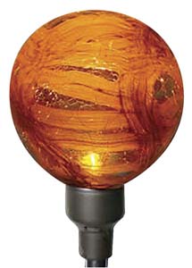 Allsop SOLAR-POWERED RED GLOBE GARDEN ART 29032