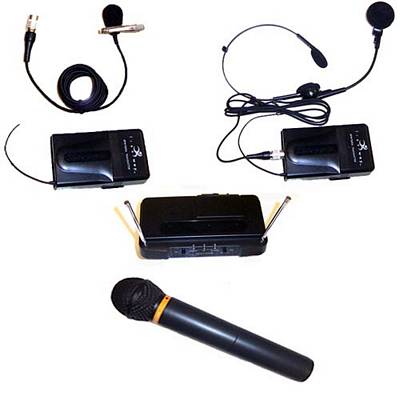 Amplivox S1660 UHF 900 MHz Wireless Hand Held Mic Kit 