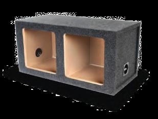 Atrend 12KD Dual 12 Inch Sealed Subwoofer Box Square Cutout 1.45 Cu Ft Per Sub
