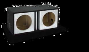 Atrend ZV15D-SILVER Dual 15 Inch Kandy Silver Vented Subwoofer Box