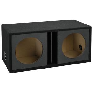 Atrend ZV15D-BLACK Dual 15 Inch Vented Chambered Kandy Black Subwoofer Box