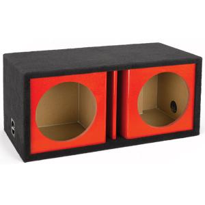 Atrend ZV15D-RED Dual 15 Inch Vented Chambered Kandy Red Subwoofer Box