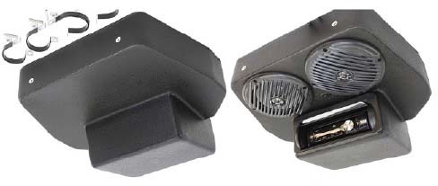 Atrend FrogHead Raz2F2 Polaris RZR 800 2 Seat Front Drop Down For Din Radio and 2 Speakers