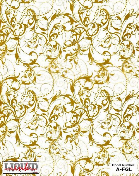 Atrend Liquid Ink A-FGL Floral Gold Leaf Custom Hydro Graphics