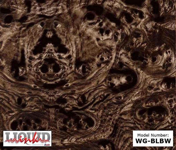 Atrend Liquid Ink WG-BLBW Black Burl Wood Grain Custom Hydro Graphics