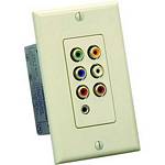Audio Authority 9879 1-Gang CAT5 to HDTV Connection Wallplate 