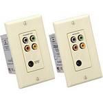 Audio Authority SCP-11D 1 x 1 Single CAT5 Active Component And Digital Audio Extender Wallplate 