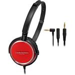 AUDIO TECHNICA ATH-FC700ARD Red Portable Stereo Headphones with 40MM Drivers