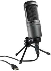 AUDIO TECHNICA AT2020 USB Side Address Cardioid Condenser with USB Digital Output