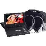 AudioVox D-1988PK 9 Inch Widescreen Portable DVD Player Package System 