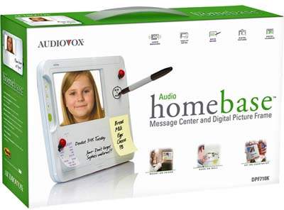 AudioVox DPF710K Audio Homebase Message Center And 7 Inch Digital Photo Frame
