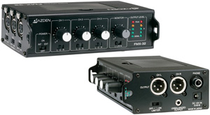 AZDEN FMX-32 Professional 3-Channel Field Mixer with Phantom Power