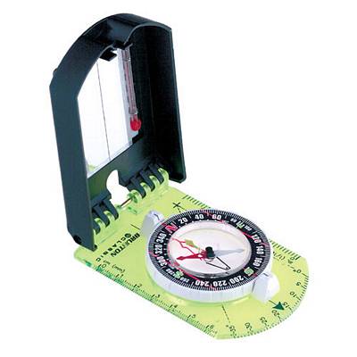 BRUNTON 8040G 8040G mirrored map compass with our easy-reading optic green baseplate with Thermometer