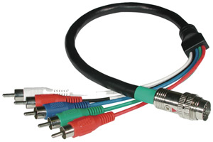Cables To Go 40727 Component Video & Stereo Audio Break-Away Flying Lead