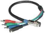 Cables To Go 40728 Component Video & S-Video Break-Away Flying Lead