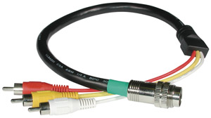 Cables To Go 40730 Composite Video & Stereo Audio Break-Away Flying Lead
