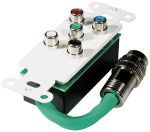 Cables To Go 40737 Component Video & Stereo Audio Wall Plate