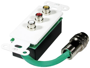 Cables To Go 40740 Composite Video & Stereo Audio Wall Plate