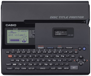 Casio CW-K85 Disc Title Printer with Keyboard