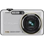 Casio EX-FC100WE Silver 9MP Compact Hi-Speed Digital Camera with 5x Optical Zoom and 2.7 Inch LCD 