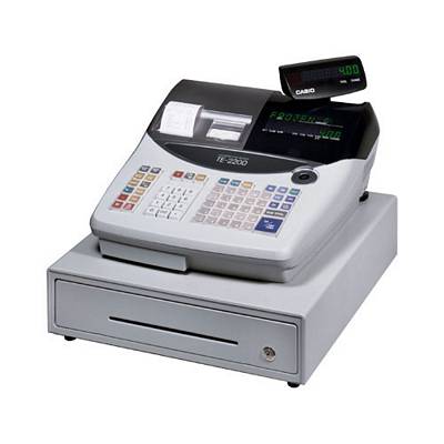 Casio TE-2200 Electronic Cash Register with Multi-Line Display