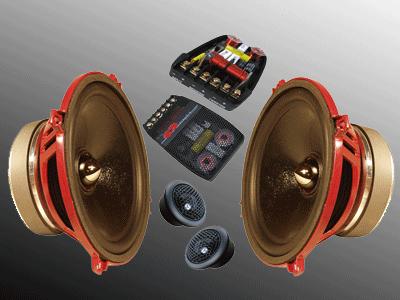 CDT Audio EU-51 Euro 5.25 Inch 2 Way Carbon Reinforced Component Set 140 RMS