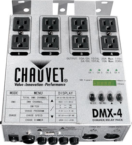 CHAUVET DMX4 4 Channel Dimmer/Relay Pack