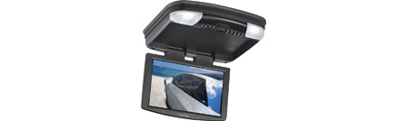 Clarion VT1000B 10 Inch Wide Screen LCD Overhead Color Monitor with DVD Player Black