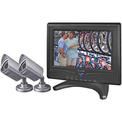 Clover LCD0935 9 Inch TFT LCD Security System with 2 Outdoor Cameras 