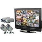 Clover LCD26164 16-Channel DVR Bundle with 26 Inch wide TFT LCD Monitor and 4 Cameras 