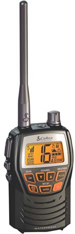 Cobra MR-HH125 3 Watt Waterproof Handheld VHF
