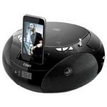 COBY CSMP142 BOOMBOX CD PLAYER RADIO IPOD DOCKING