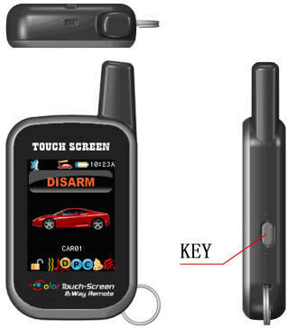 Crimestopper TS-LCD80 Fortress 2-Way FM/FM Touch Screen Transmitter for the FS-80