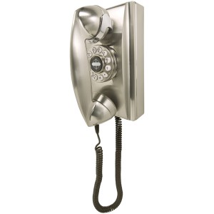 CROSLEY RADIO CR55-BC Classic Wall Phone (Brushed Chrome)