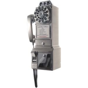 CROSLEY RADIO CR56-BC 1950S CLASSIC PAY PHONE (BRUSHED CHROME)