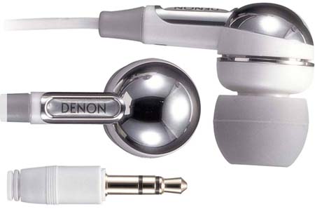 Denon AHC351W High-Quality Inner-Ear Headphones White