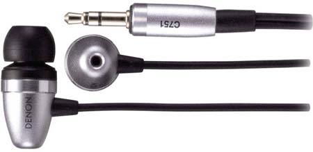 Denon AHC751S Premium Inner-Ear Headphones Silver