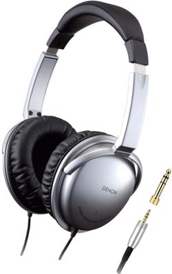 Denon AHD1001S High-Quality On-Ear Headphones Silver