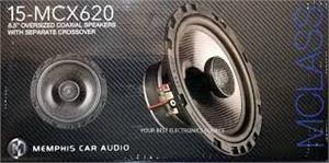 Memphis 15-MCX620 Oversized 6.5 50W RMS 2-Way Coaxial Speakers PAIR