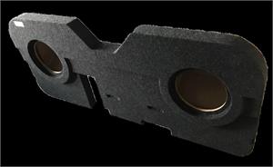 Atrend A202-10CPV Dual 10 Vented Subwoofer Box for 2002-2018 Dodge Ram Quad Cab upfire enclosure carpeted