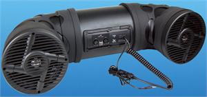 AUDIOPIPE ATVP3000 Dual 8 2 Way 350W Off Road ATV / UTV , Marine Jet Ski, Snowmobile Waterproof Sound System 3.5mm Aux Input for iPod