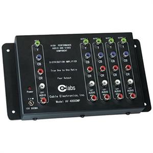 CE LABS AV 400COMP High-Performance 1X4 1 Input 4 Output Component Video / HDTV Distribution Amplifier