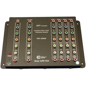 CE LABS AV501HDX 1X5 1 Input 5 Output HDTV / Component Audio / Video Distribution Amplifier