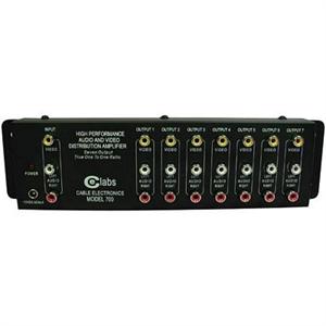 CE LABS AV 700 Prograde 1X7 1 Input 7 Output Composite Audio / Video Distribution Amplifier