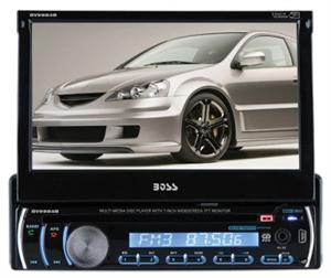 Boss BV9984B IN-DASH MOTORIZED FLIP-OUT 7 LCD DVD/MP3/CD AM/FM RECEIVER WITH USB / SD / Front Aux Input / Bluetooth