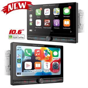 Power Acoustik CPAA-70D10F 10.6 Floating Adjustable LCD Multimedia Receiver with Apple CarPlay + Android Auto Bluetooth