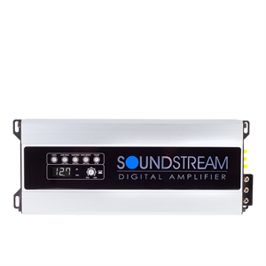 Soundstream Reserve DPA1.2000D 400W RMS at 2 Ohms Compact Class D Mono Subwoofer Amplifier with an Electronic Digital Pre-Amp & Top Mounted LCD Panel