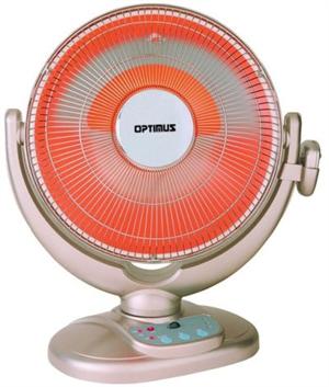 OPTIMUS H-4438 14 Oscillating Dish Heater with Wireless Remote