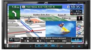 JVC KW-NT700J 2 DIN 7 LCD TTN+ / DVD / CD / USB / SD Navigation Receiver with Bluetooth